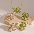Zircon four-leaf clover heart jewelry coordinates