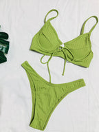 Solid Color Bikini Swimwear