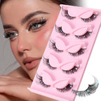 5-pair foxy cat-eye false eyelash set