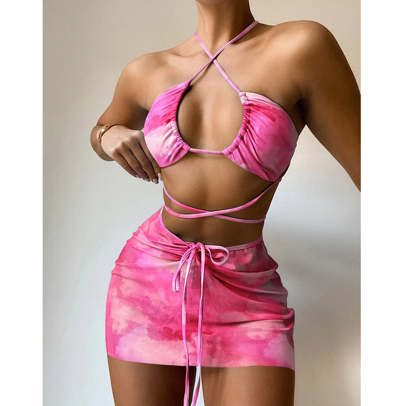 Pieces Mesh One-piece Swimwear