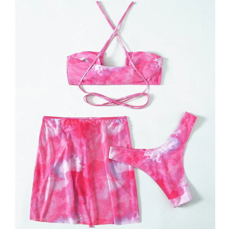 Pieces Mesh One-piece Swimwear