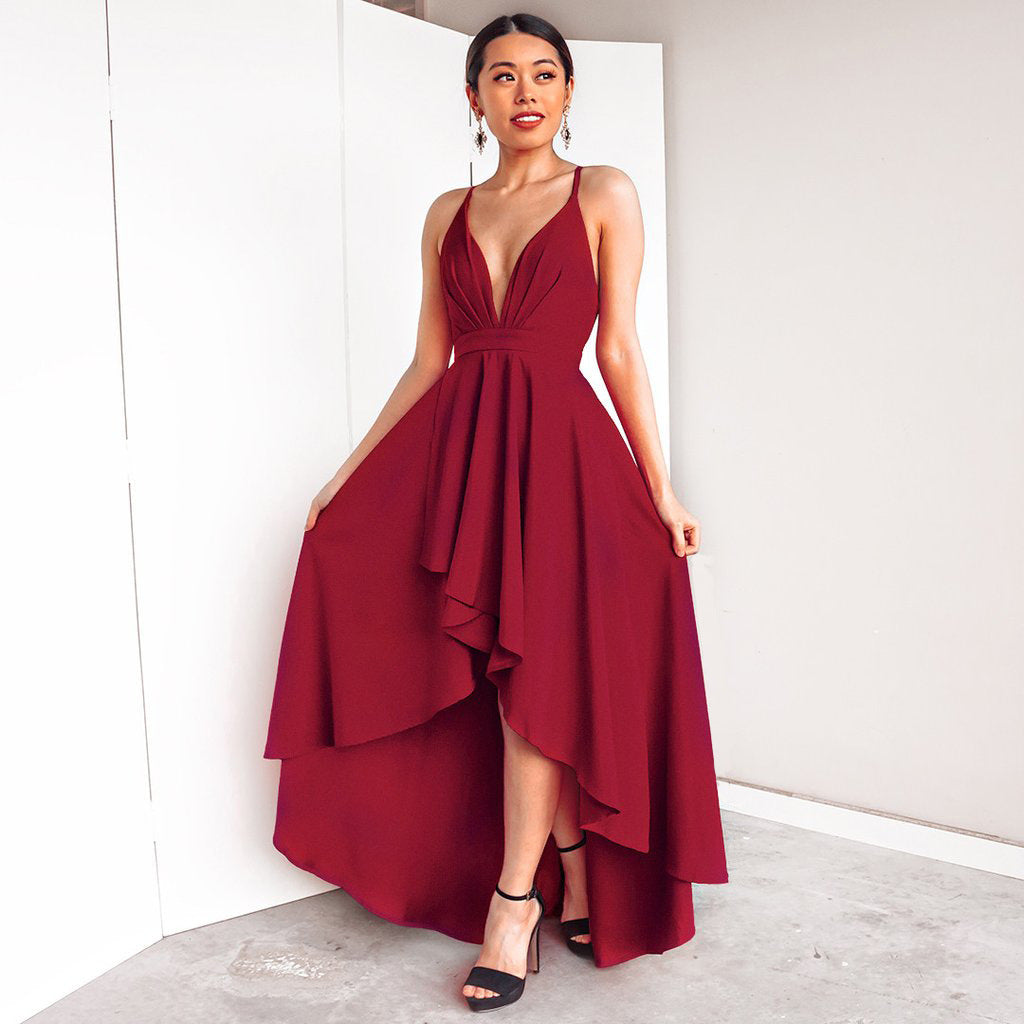 V-Neck Cami Party Maxi Dress