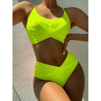 Neon Green One-piece Swimwear