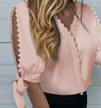 Women's New Full Width Love Long Sleeved Cardigan Bishop Sleeves Top