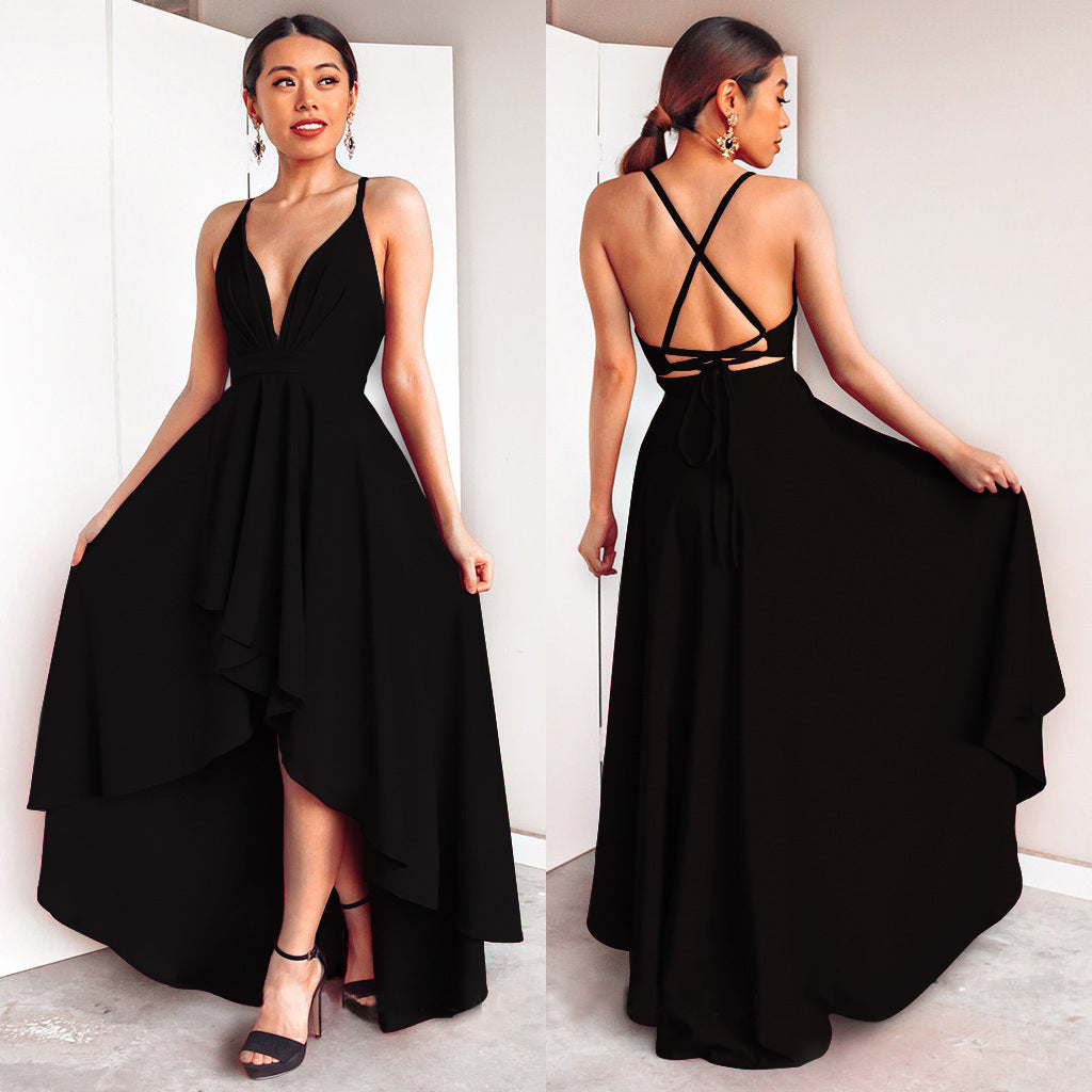 V-Neck Cami Party Maxi Dress