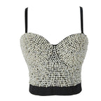 's Bubble Beads Plus Diamond Tube Top Handmade Studded Brassiere