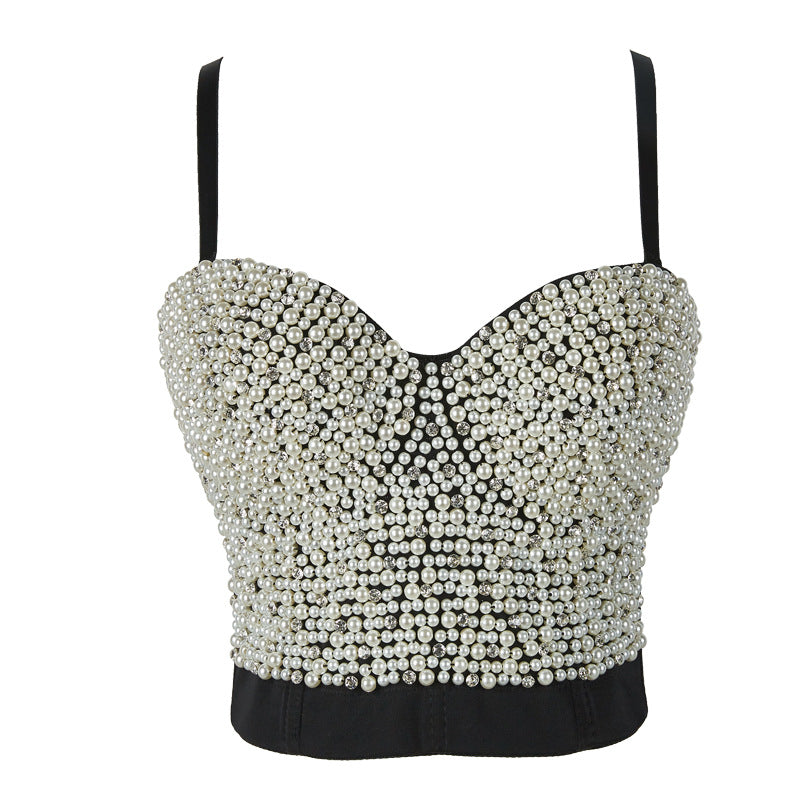's Bubble Beads Plus Diamond Tube Top Handmade Studded Brassiere