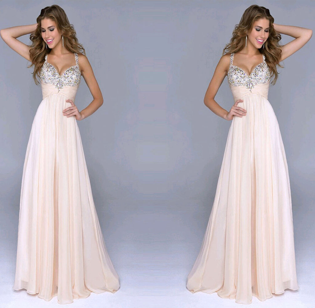 Popular Evening Chiffon Sequin Sling Dress
