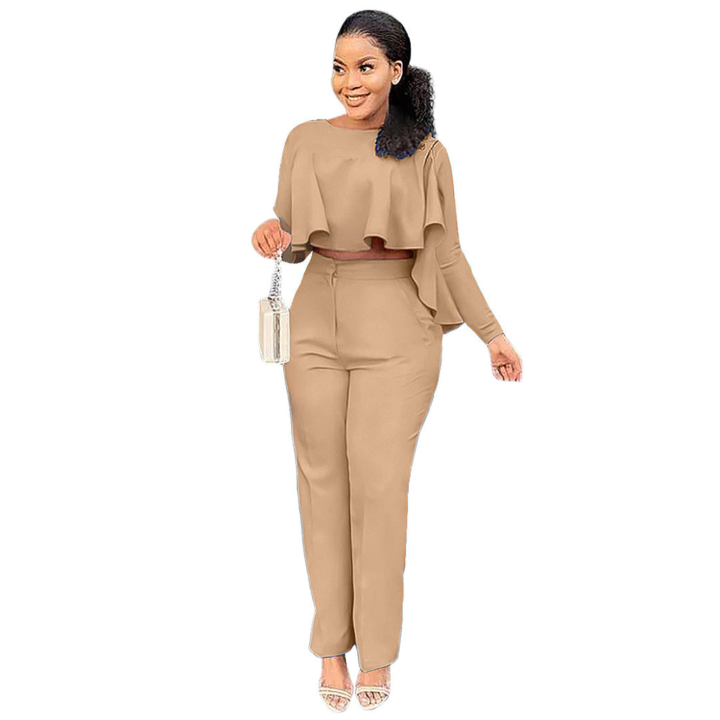Women's Front Short Back Long Coordinated Two-Piece Set