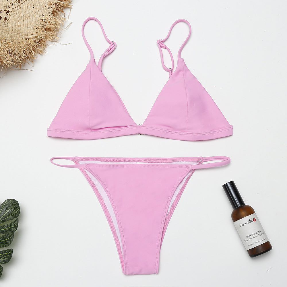 Pink Seperated Bikini Swimwear