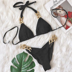 Halter Retro One-piece Swimwear