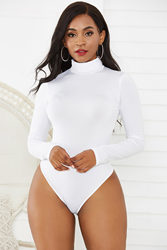 Turtleneck Slim Fit Solid Bodysuit
