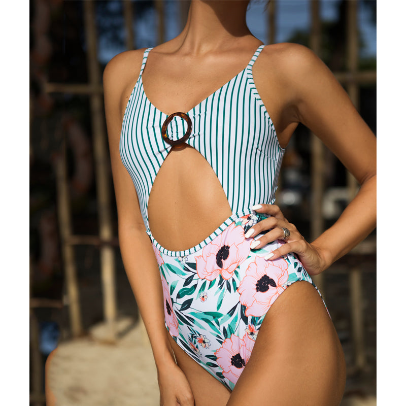 Peachtan Ring One-piece Swimwear