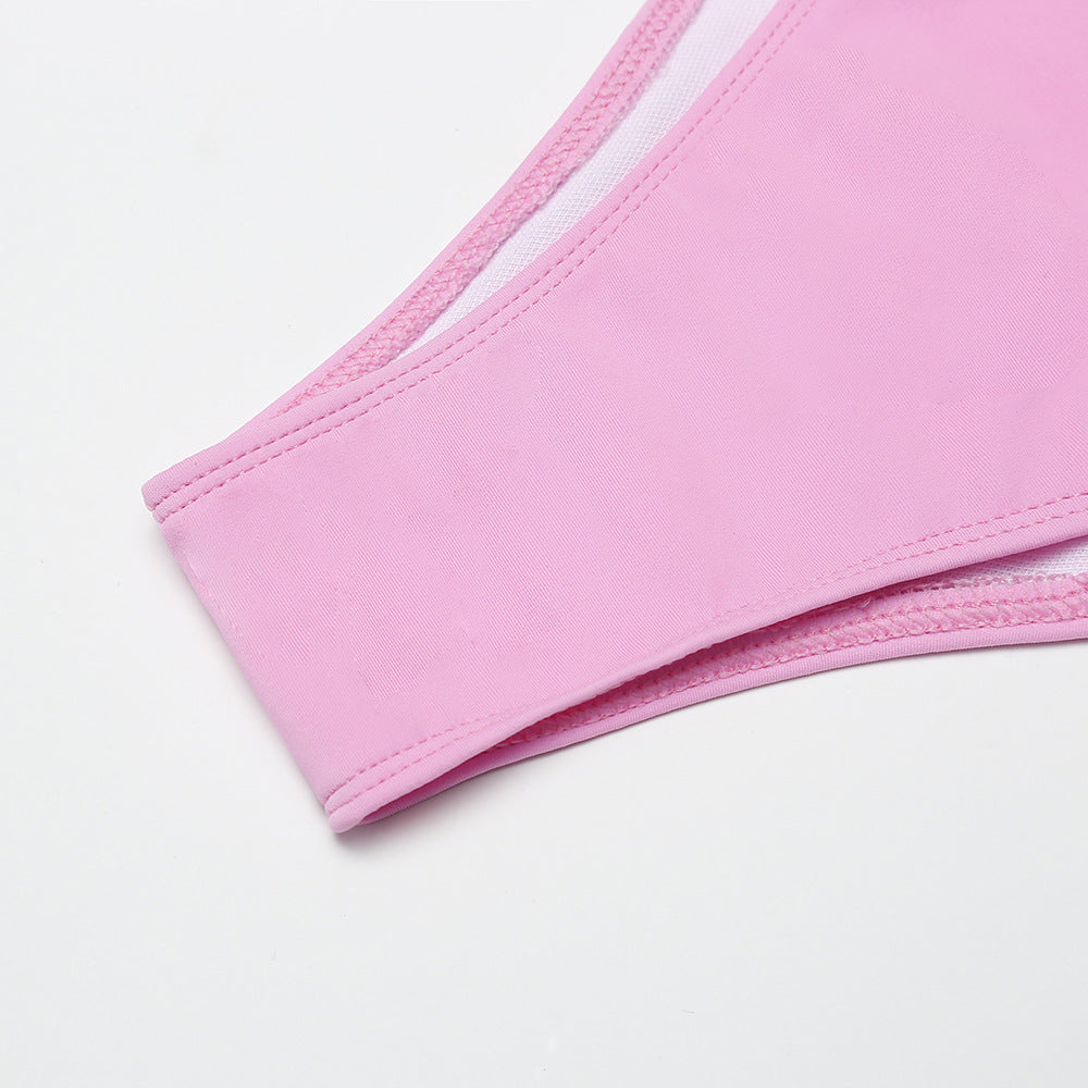 Pink Seperated Bikini Swimwear