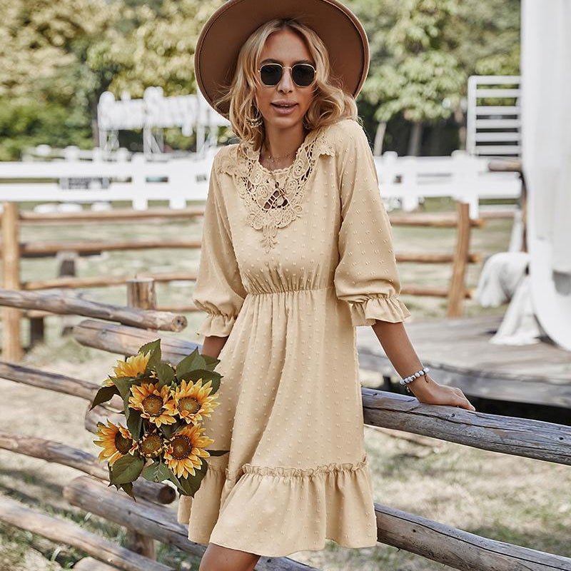 Waist Slim Fit Dress Casual