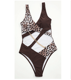 Leopard Print One-piece Swimwear
