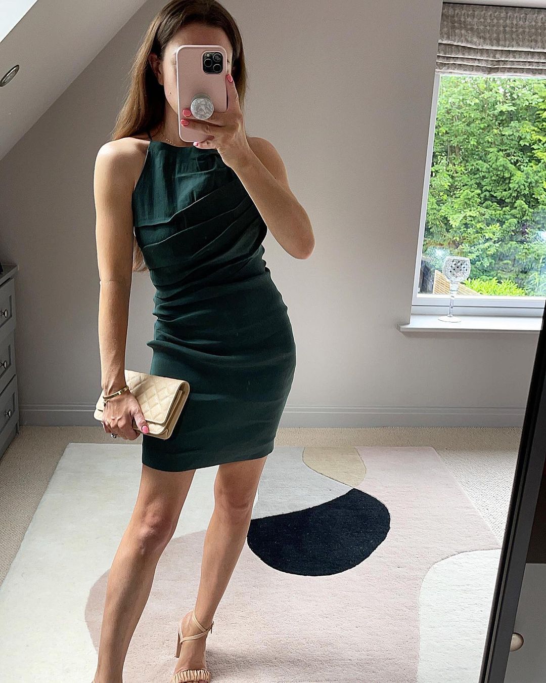 Women's Sleeveless Pleated Cami Mini Dress