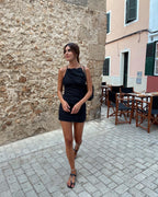 Women's Sleeveless Pleated Cami Mini Dress