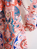 Spring Autumn New Fashion Long Sleeve V-Neck Print Dress
