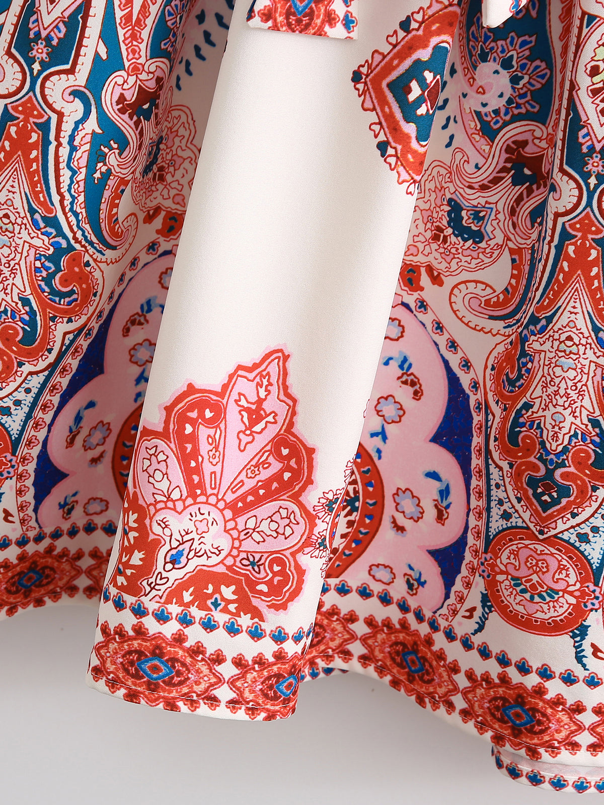 Spring Autumn New Fashion Long Sleeve V-Neck Print Dress
