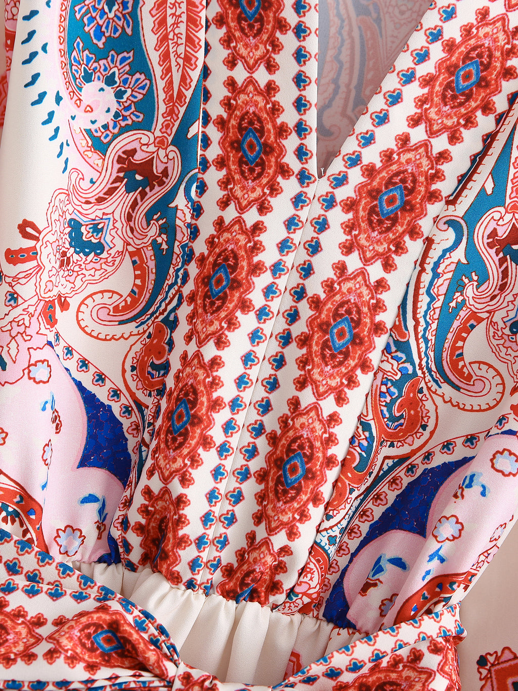 Spring Autumn New Fashion Long Sleeve V-Neck Print Dress