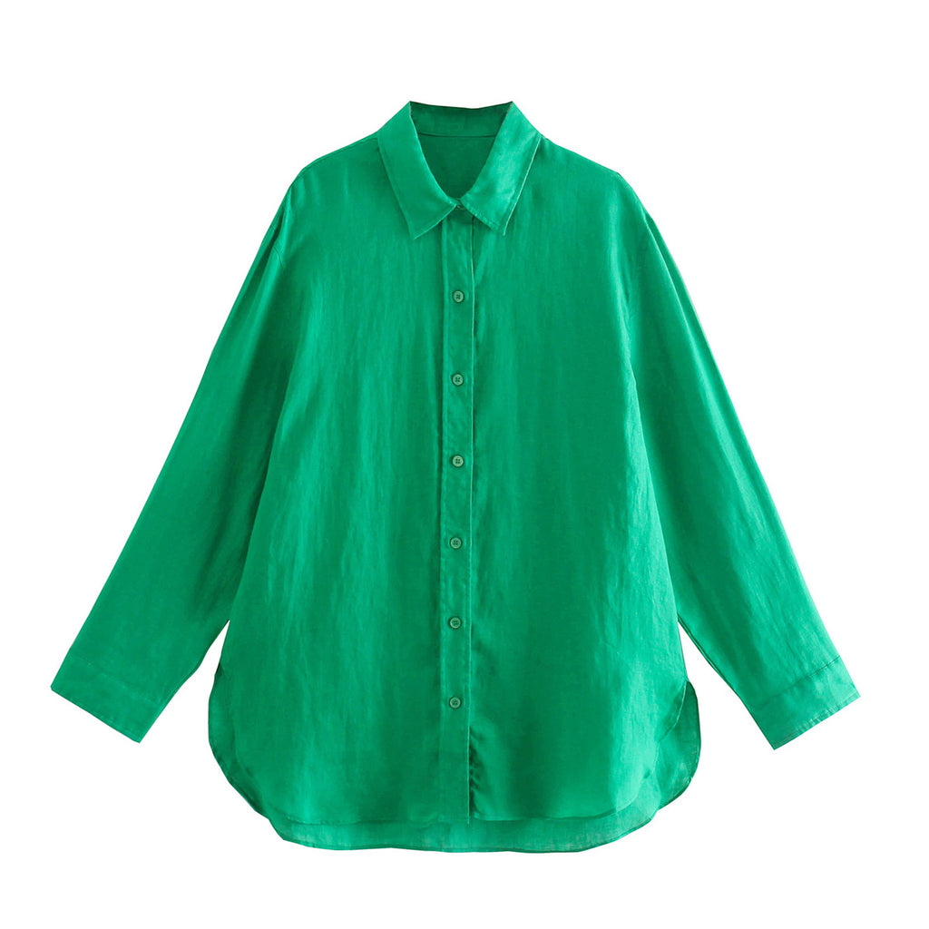 Women's Fashion Beauty Loose Single-Breasted Shirt Fall Women Clothing New Oversize Large Casual Shirt