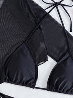 Halter Solid Bikini Swimwear