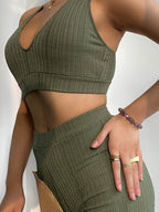 Solid Bathing Bikini Swimwear