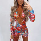 Print One-piece Swimwear