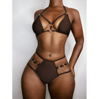 Halter Solid Bikini Swimwear