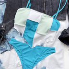Patchwork Ribbed Bikini Swimwear