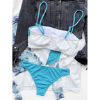 Patchwork Ribbed Bikini Swimwear