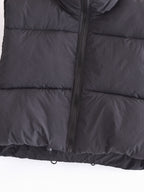 High Collar Zipper Quilted Vest