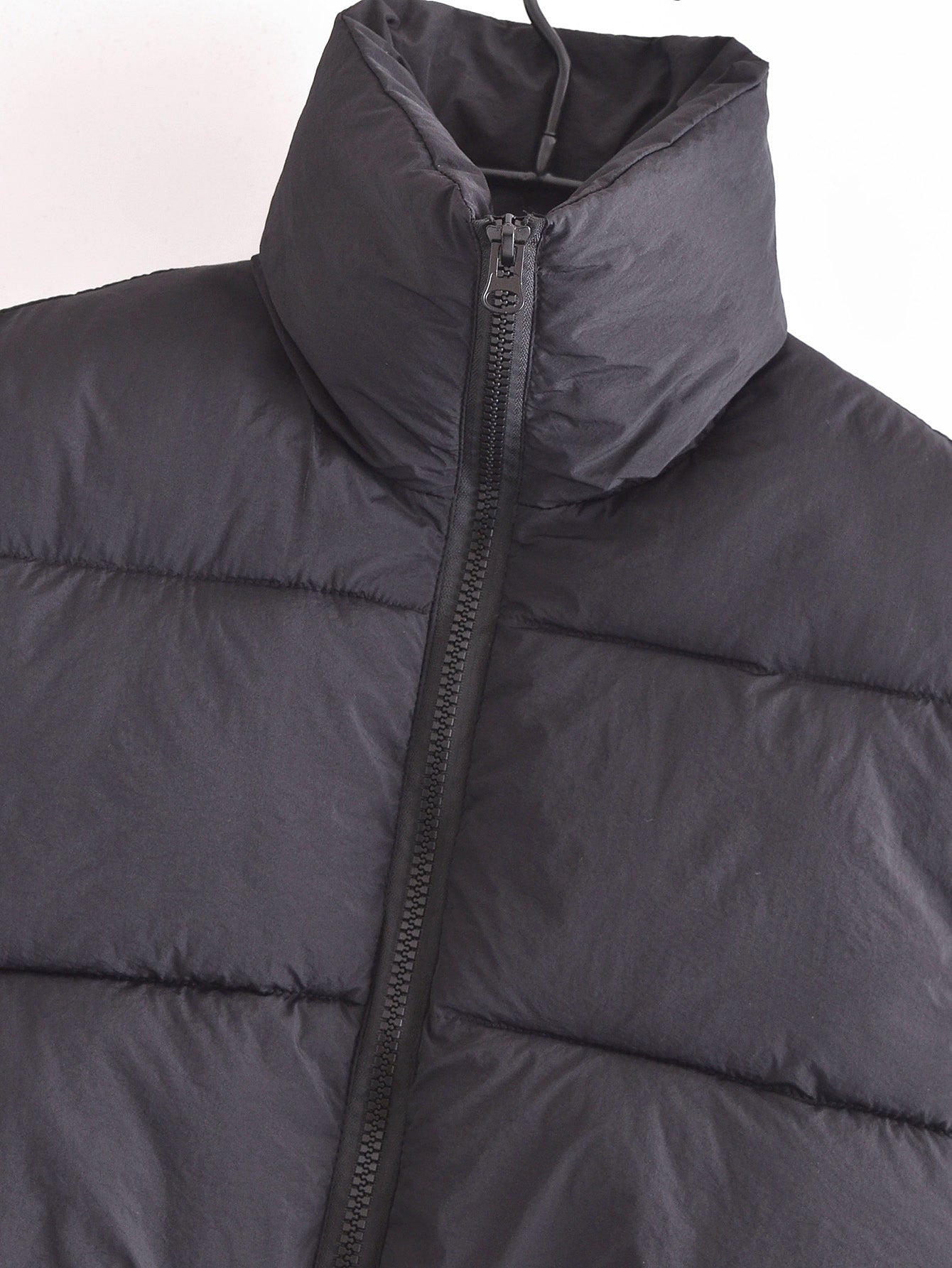 High Collar Zipper Quilted Vest