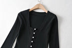 Women's Single-Breasted Long Sleeve Knitted Cardigan Outerwear Top