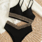 Solid Sports Bikini Swimwear