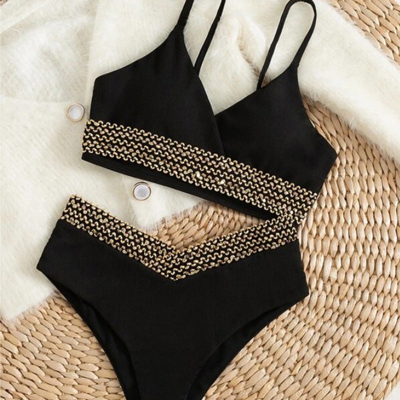 Solid Sports Bikini Swimwear