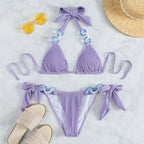 Chain Halter Bikini Swimwear