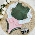 Solid Color One-piece Swimwear
