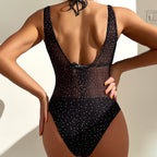 Dot Print One-piece Swimwear