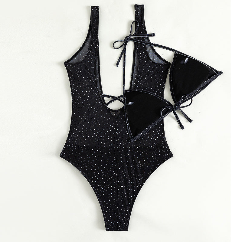 Dot Print One-piece Swimwear