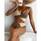 Patchwork One-piece Swimwear