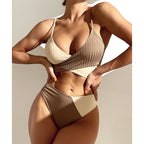 Patchwork One-piece Swimwear
