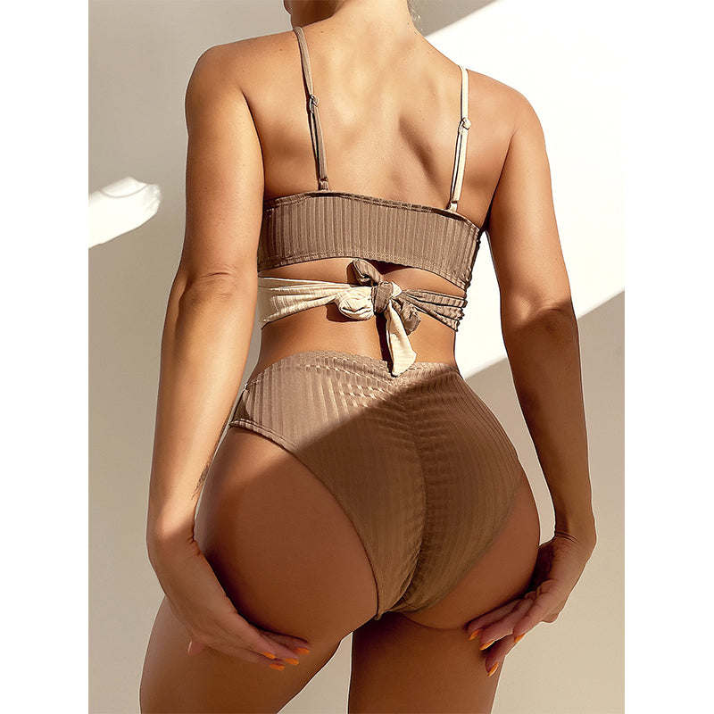 Patchwork One-piece Swimwear