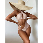 Halter Hollow One-piece Swimwear