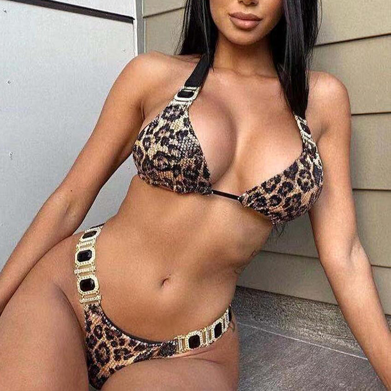 Leopard Print Bikini Swimwear
