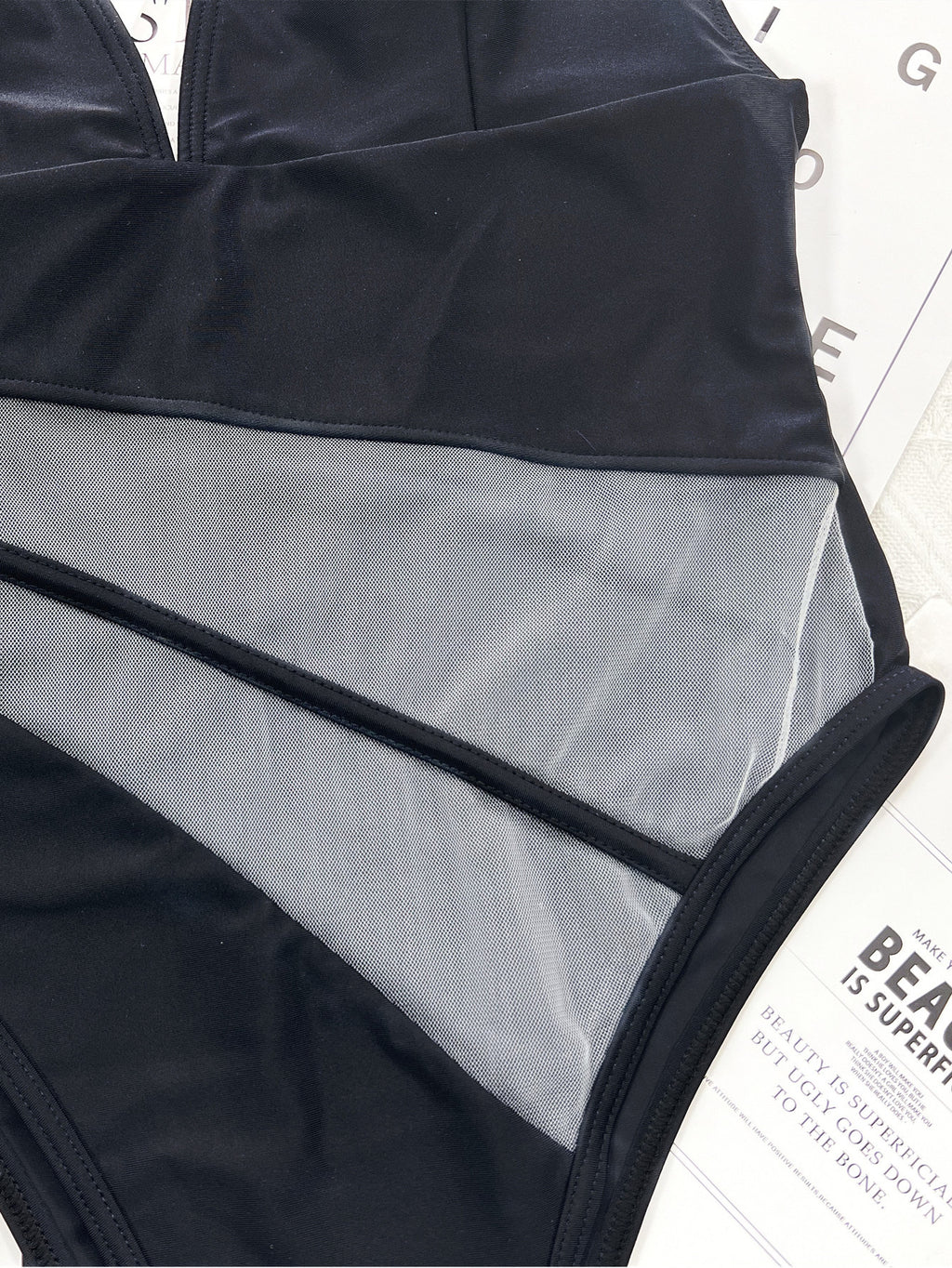 Neck One-piece Swimwear
