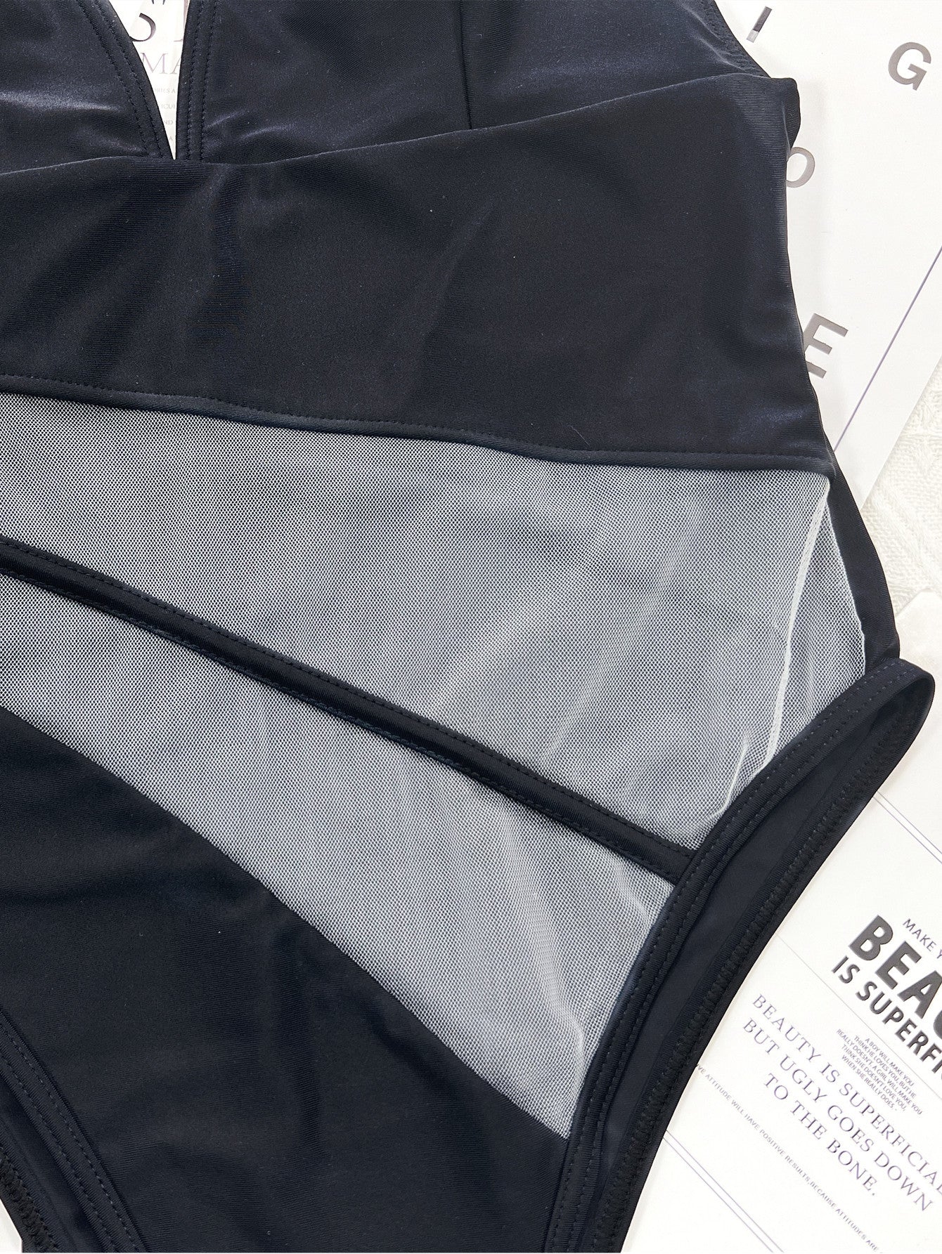 Neck One-piece Swimwear