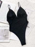 Neck One-piece Swimwear