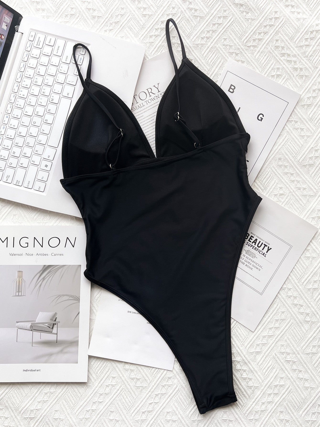 Neck One-piece Swimwear